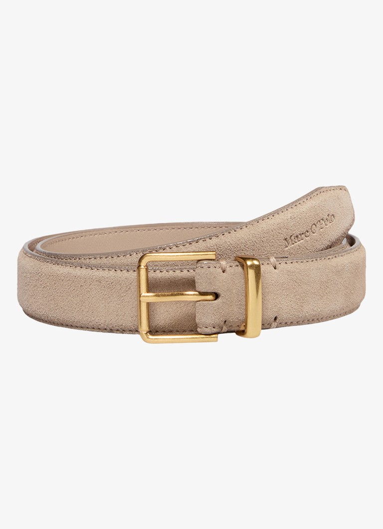 Marc O'Polo Denim Dames Riem van leer in de kleur Beige