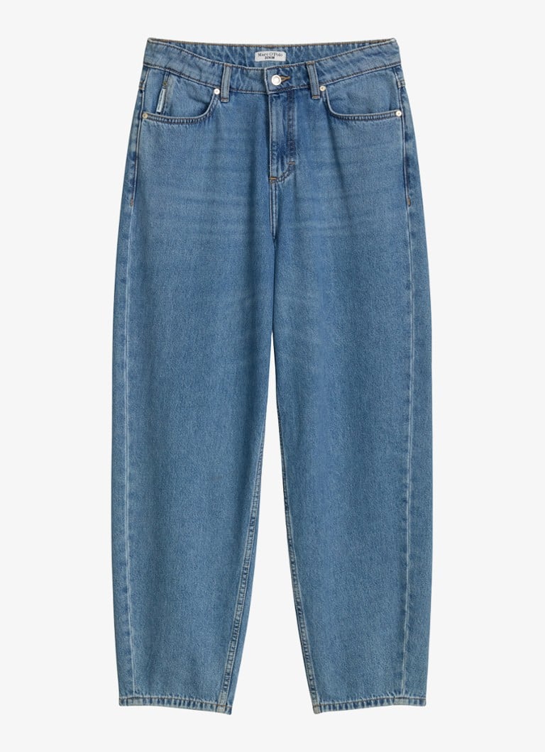 Marc O'Polo Denim Dames High waist balloon fit jeans met steekzakken in de kleur Indigo