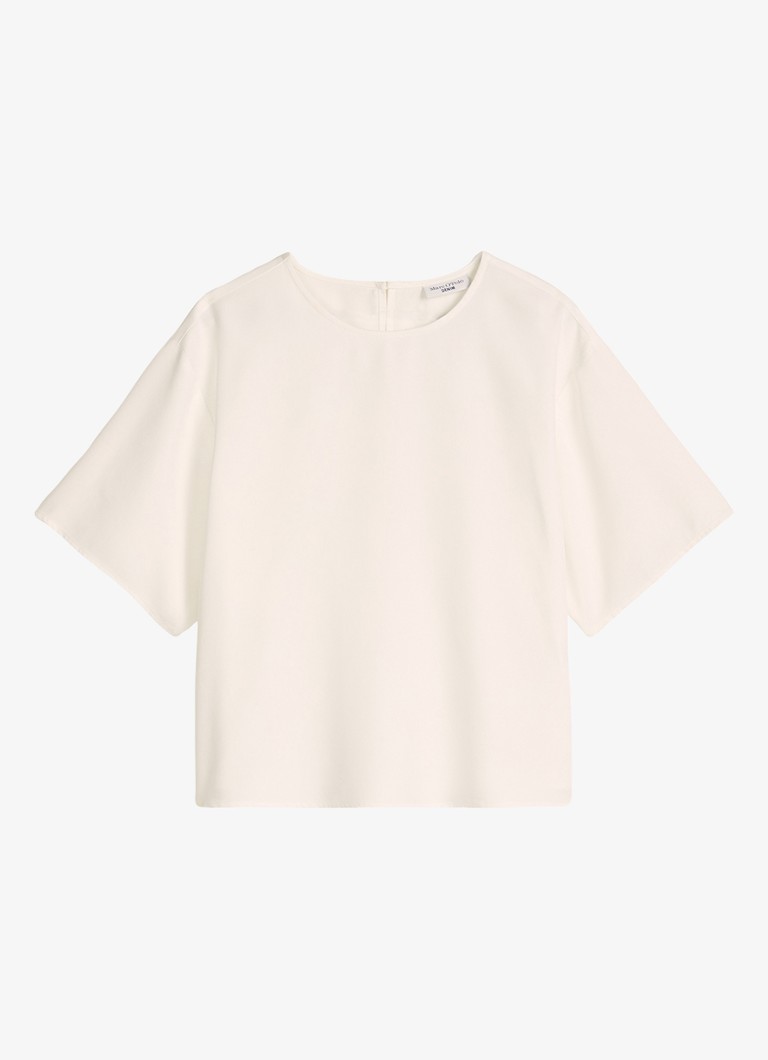 Marc O'Polo Denim Dames Tuniek met ronde hals in de kleur Silky White/1183