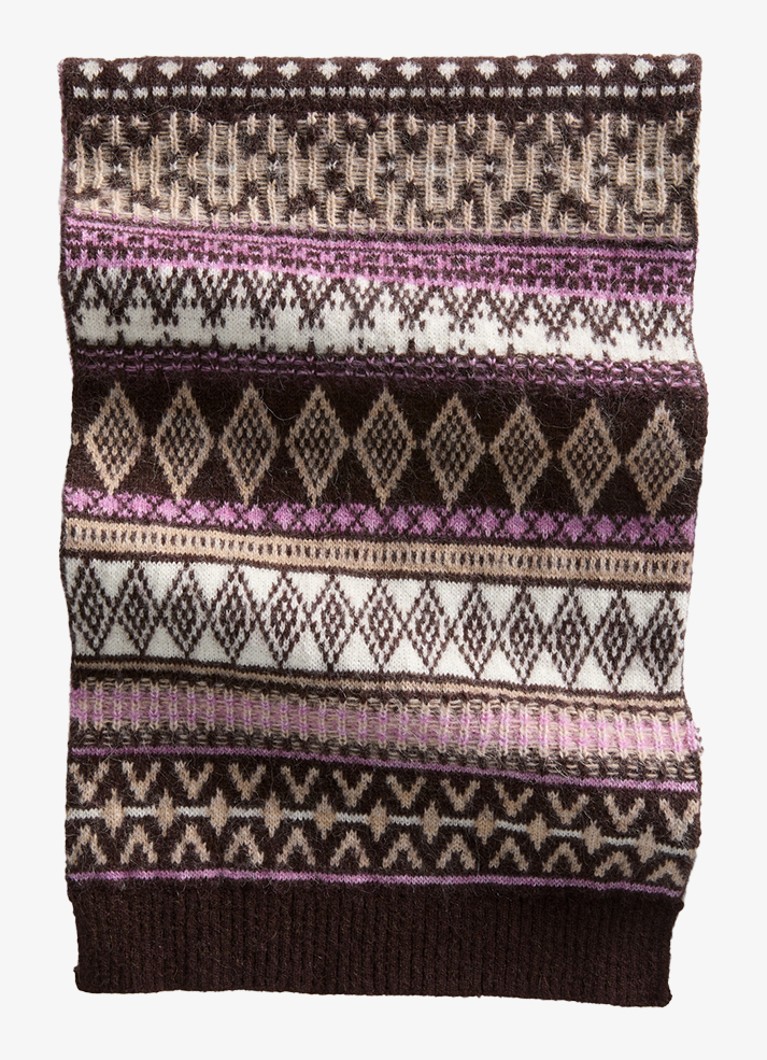 Marc O'Polo Denim Dames Sjaal met grafische print in de kleur Bruin