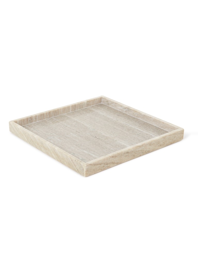 Bloomingville Majsa opbergschaal van marmer 35 x 35 cm Zand - Deal