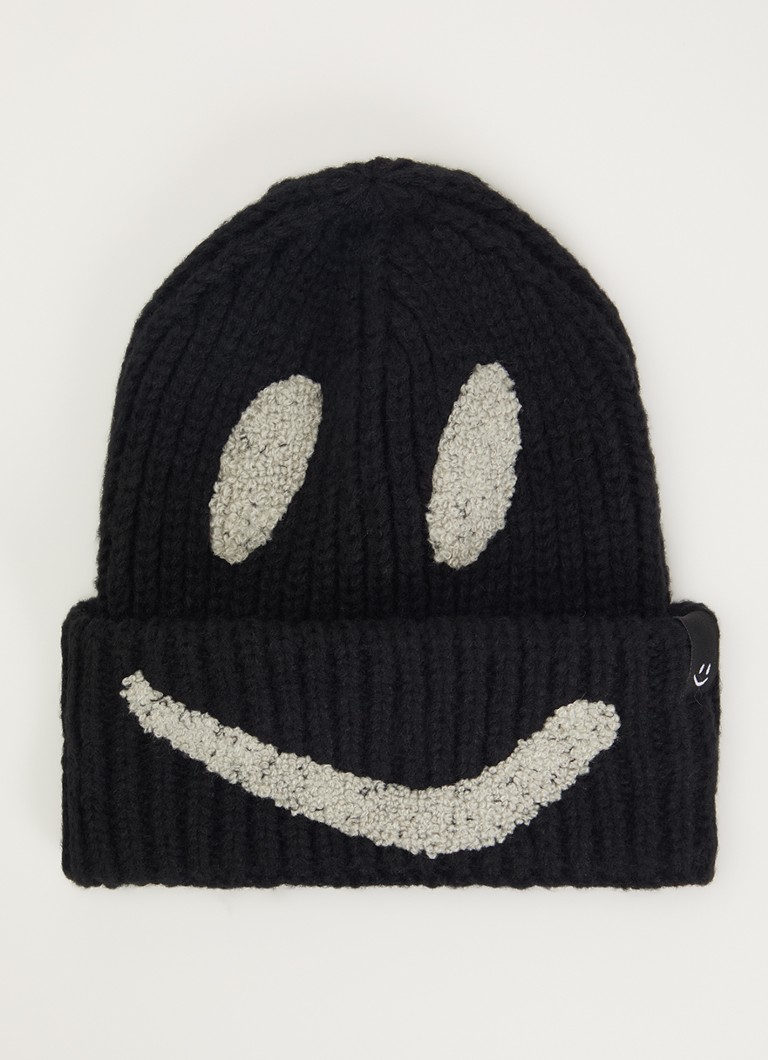 Molo Meisjes Kim muts met print in de kleur Zwart, maat: 5Y-9Y