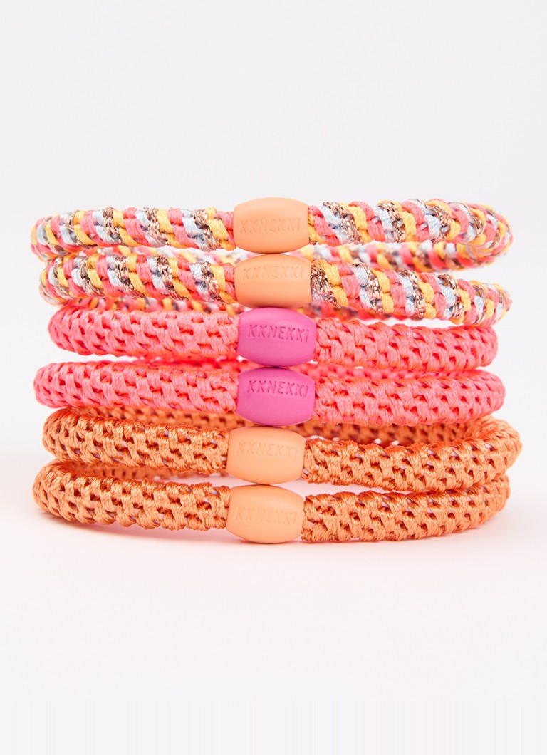Bon Dep Meisjes Kknekki gevlochten haarelastiekjes met lurex