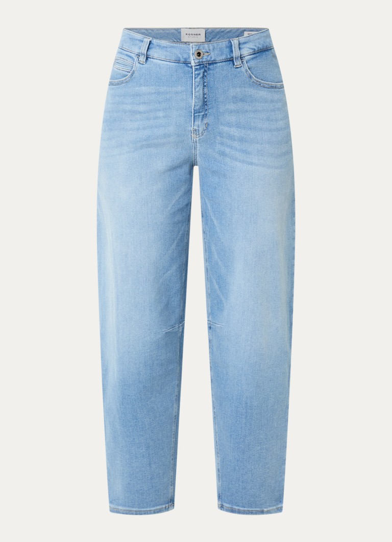 Rosner Studio Dames High waist balloon fit jeans met lichte wassing in de kleur Indigo