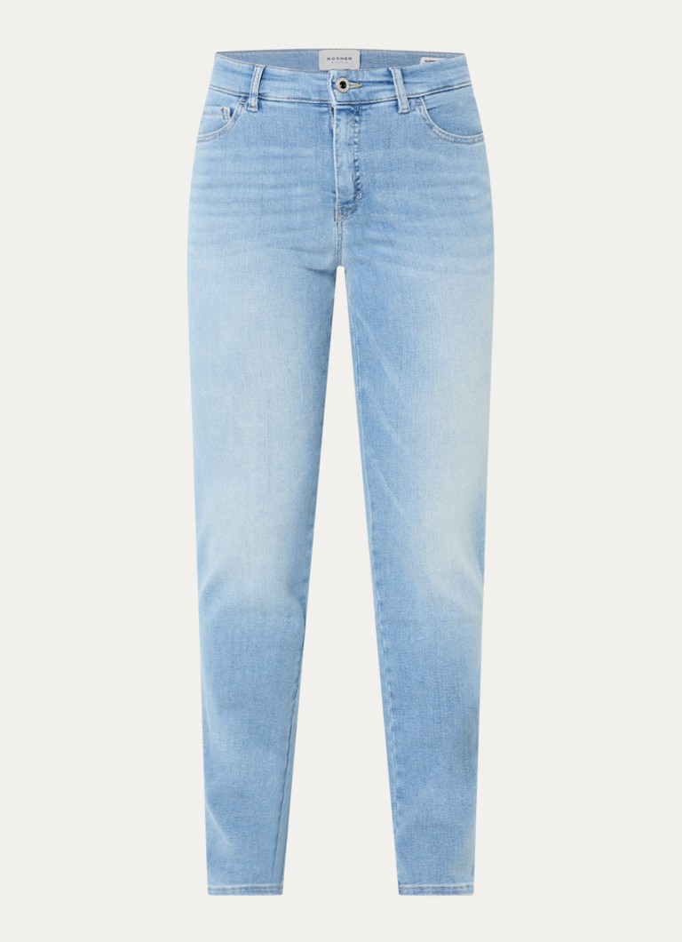 Rosner Studio Dames High waist slim fit jeans met lichte wassing in de kleur Indigo