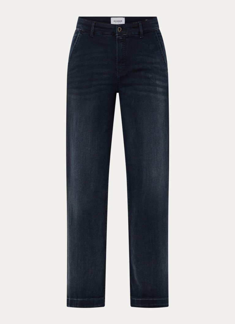 Rosner Studio Dames High waist loose fit jeans met steekzakken in de kleur Donkerblauw
