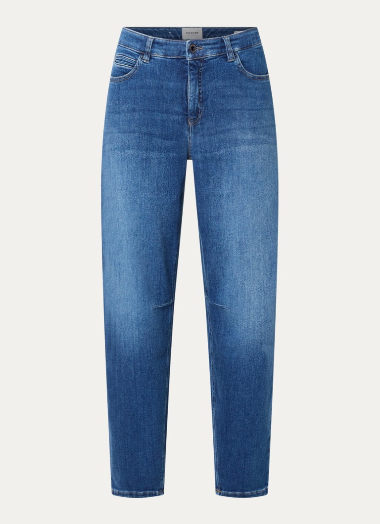 Rosner Studio Dames Mara high waist tapered fit jeans met medium wassing in de kleur Indigo