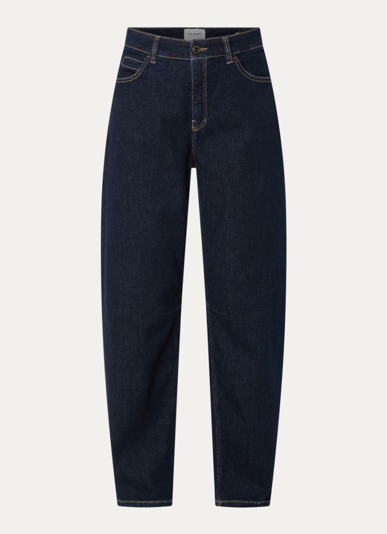 Rosner Studio Dames Mara high waist tapered fit jeans met donkere wassing in de kleur Indigo