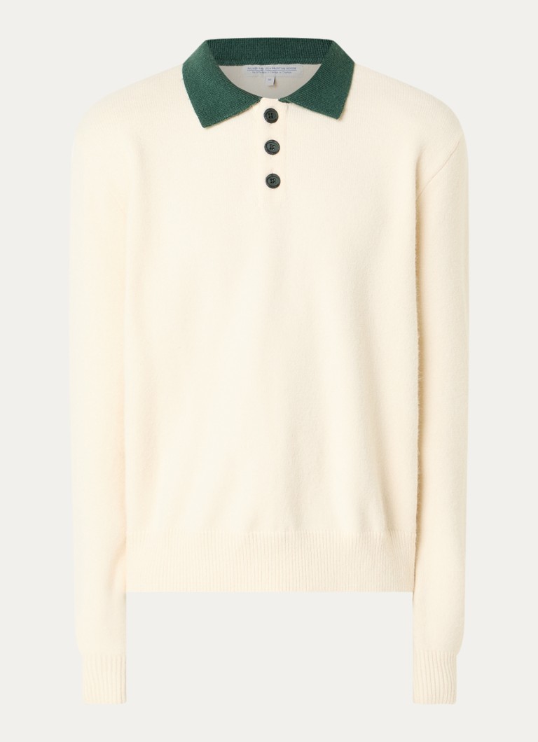 PAL Sporting Goods Heren Gallop fijngebreide trui met polokraag en ingebreid patroon in de kleur Creme, maat: XL