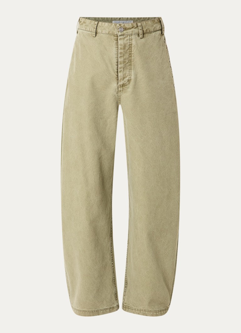 PAL Sporting Goods Heren Gallop loose fit jeans met verwassen afwerking in de kleur Lindegroen, maat: XL
