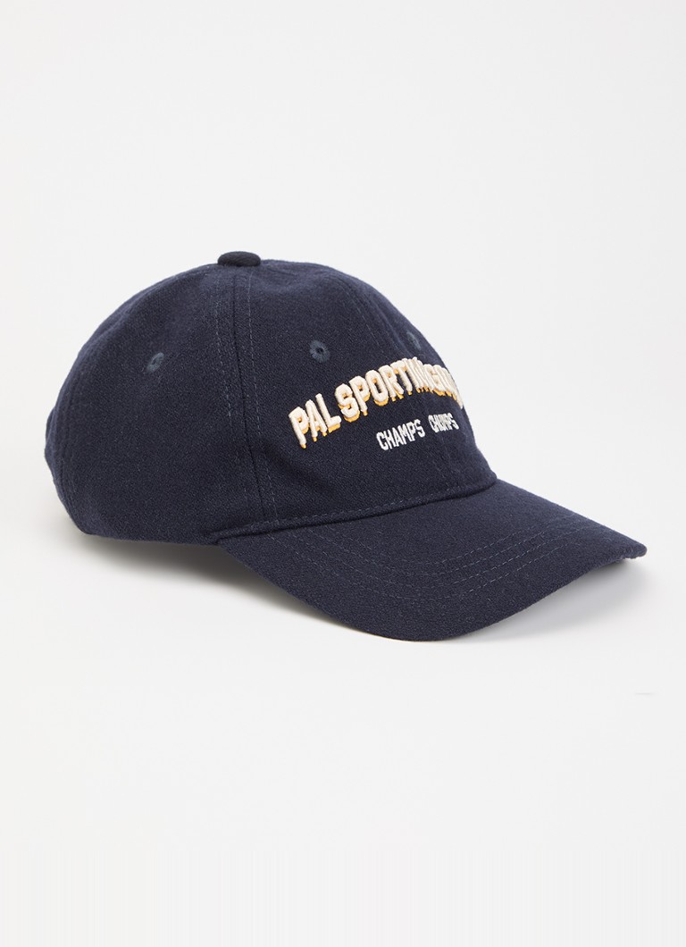 PAL Sporting Goods Heren Pet in wolblend met logoborduring in de kleur Donkerblauw, maat: OS