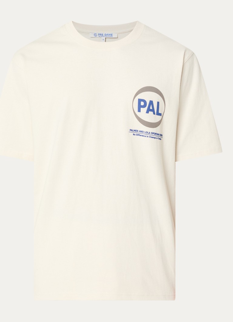 PAL Sporting Goods Heren T-shirt met logo- en backprint in de kleur Beige, maat: XL