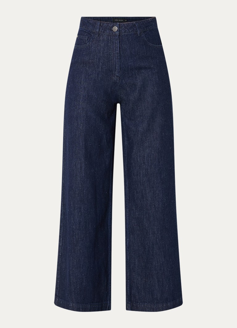 Copenhagen Muse Dames Cmjalynn high waist wide leg jeans met donkere wassing in de kleur Indigo, maat: L