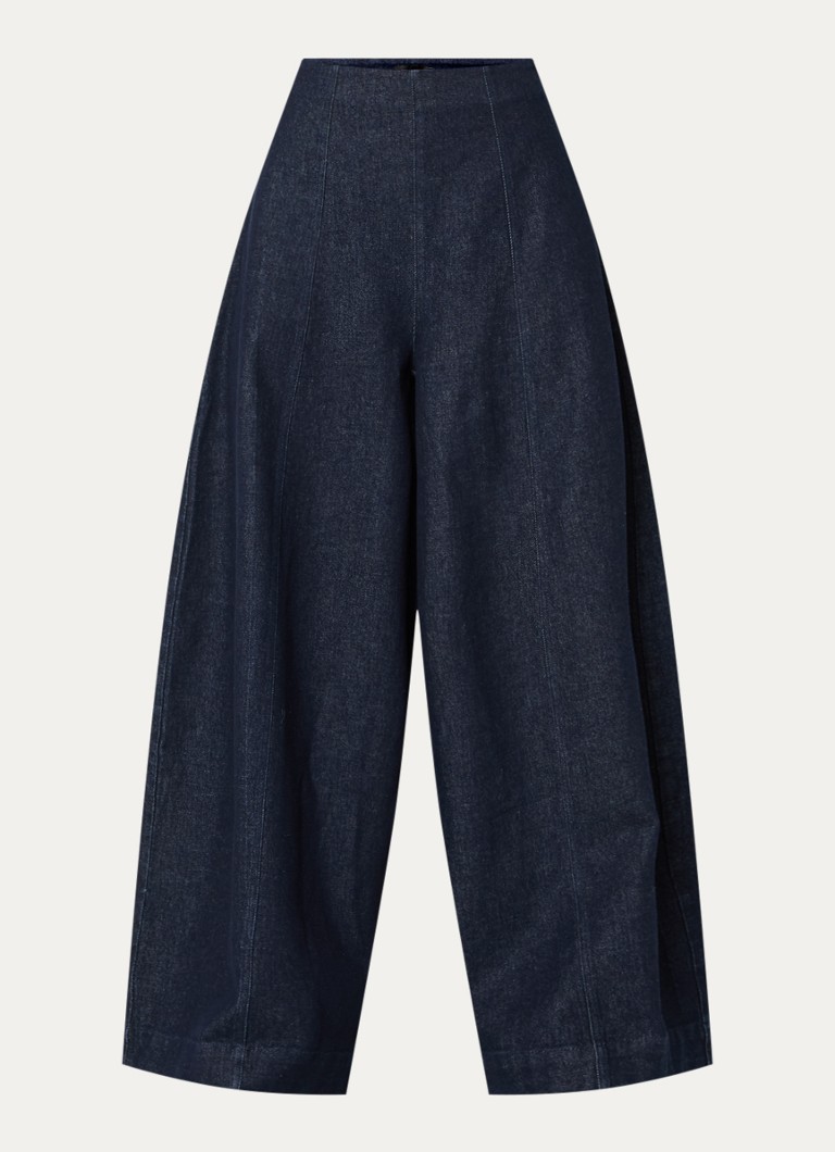 Copenhagen Muse Dames CMAnnais high waist wide leg jeans met donkere wassing in de kleur Indigo, maat: L