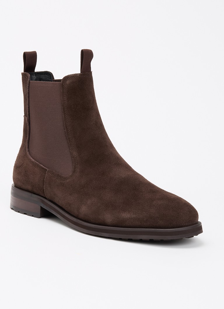Vagabond Shoemakers Heren Brian chelsea boot van suède in de kleur Donkerbruin, maat: 42