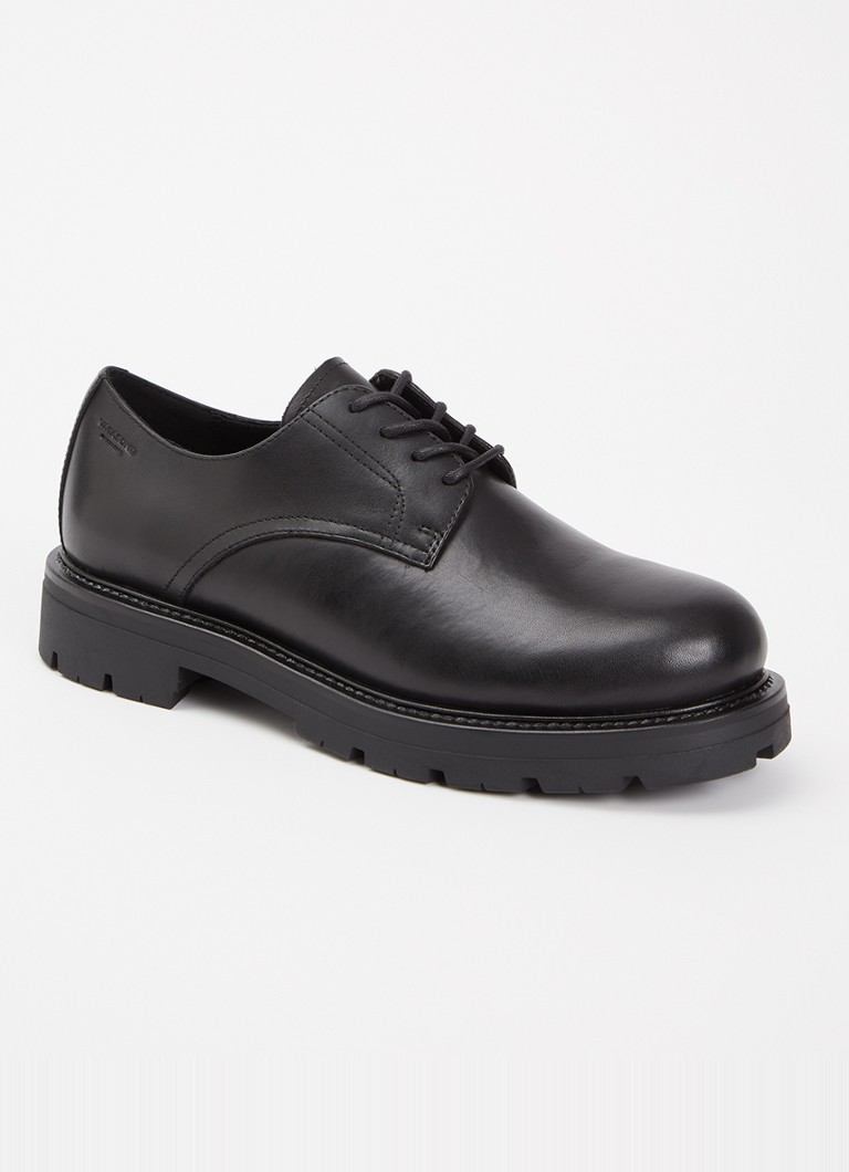 Vagabond Shoemakers Heren Cameron veterschoen van leer in de kleur Zwart, maat: 43