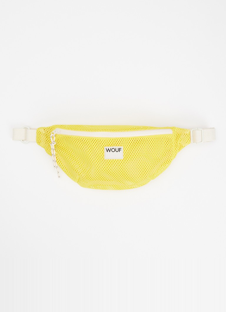 Wouf Dames Ray heuptas van mesh met logo in de kleur Geel, maat: 1sz