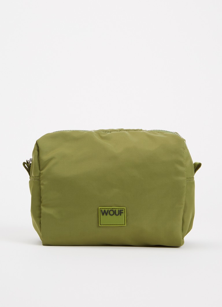 Wouf Dublin toilettas met logo Olijfgroen
