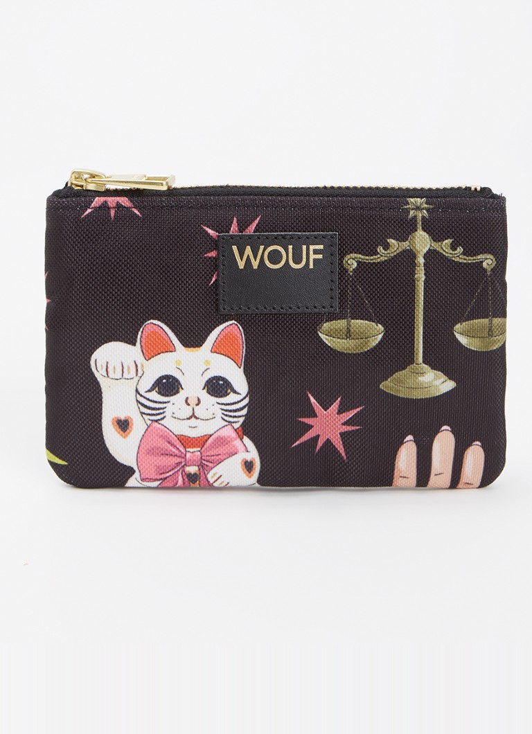Wouf Fortuna toilettas met print Zwart - Deal