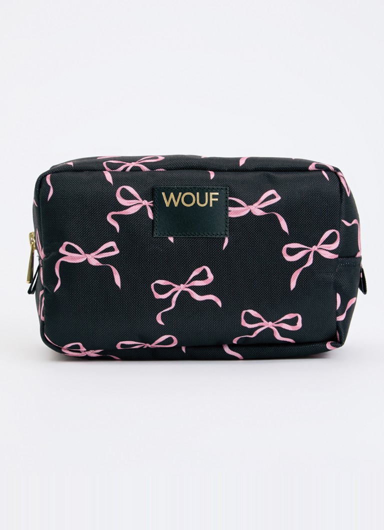 Wouf Juliette toilettas met print Zwart - Deal