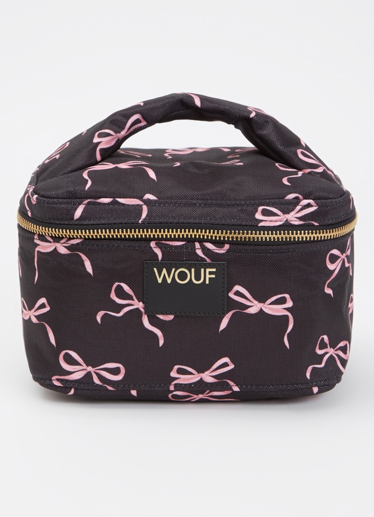 Wouf Juliette make-up tas met print Zwart - Deal