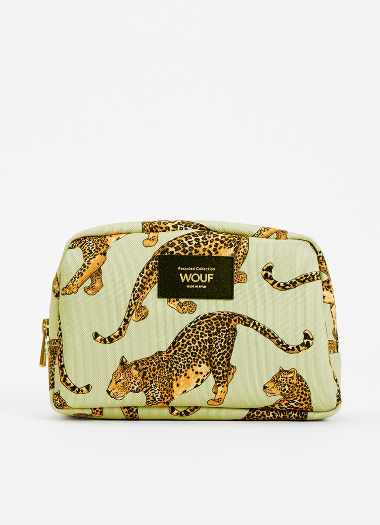 Wouf Avo Leopard beautycase Groen - Deal