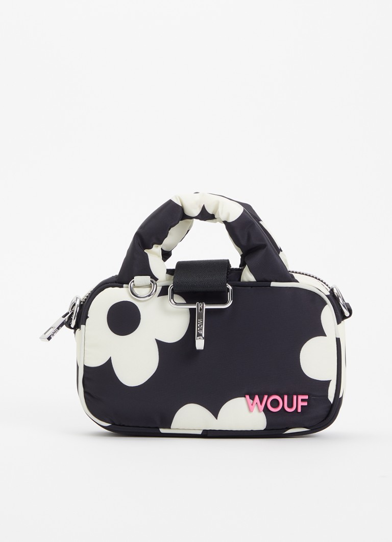 Wouf Dames Night Daisy mini handtas met afneembare schouderriem in de kleur Zwart, maat: 1maat