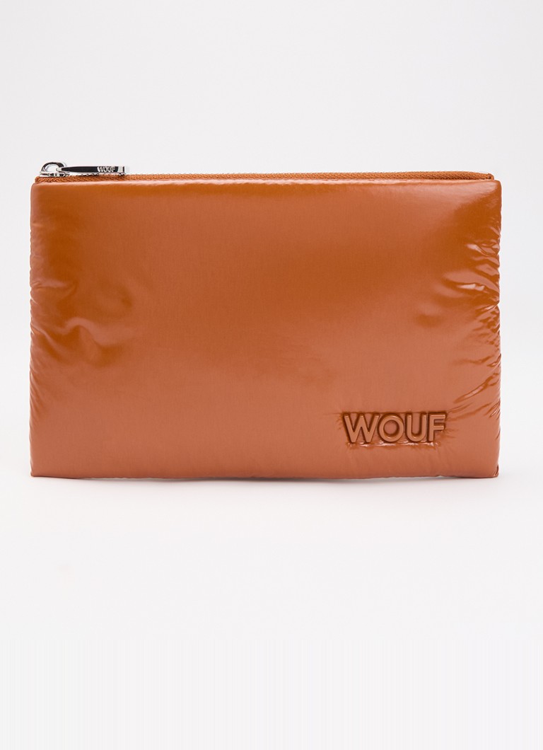 Wouf Sienna toilettas met logo Oranjebruin - Deal
