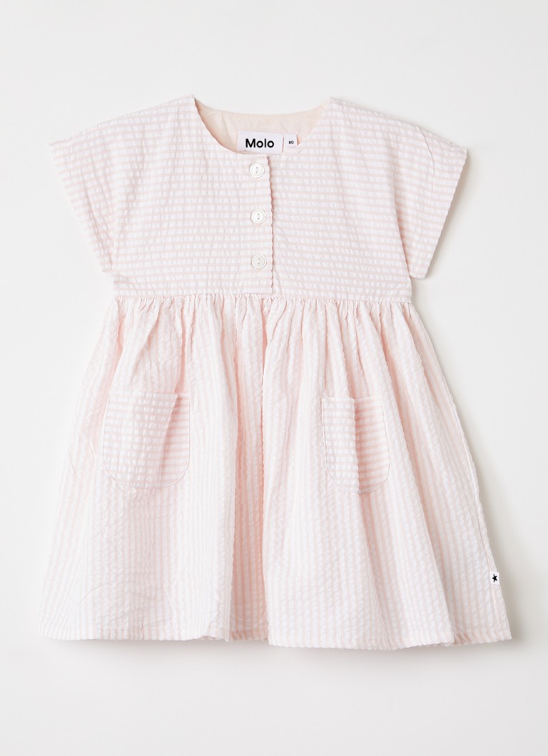 Molo Meisjes Carlotta tuniekjurk met streepprint in de kleur Lichtroze, maat: 3Y=98