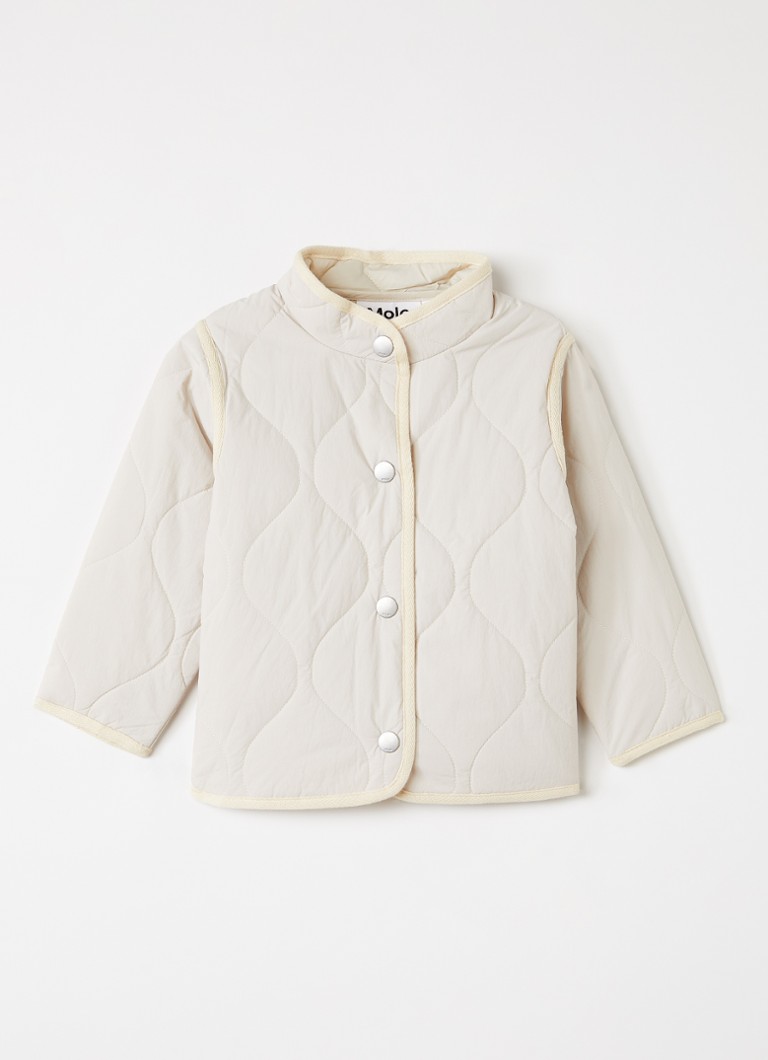 Molo Meisjes Harrie gewatteerd jack met quilt patroon in de kleur Creme, maat: 2Y=92