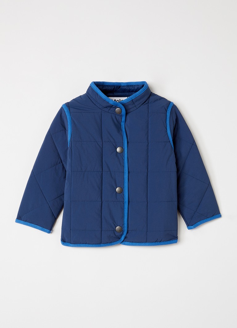 Molo Meisjes Harrie gewatteerd jack met quilt patroon in de kleur Donkerblauw, maat: 2Y=92
