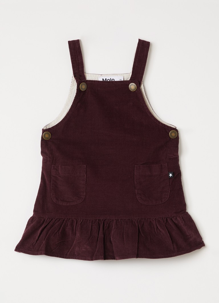 Molo Dames Celina jurk van corduroy in de kleur Cranberryrood, maat: 18M=86