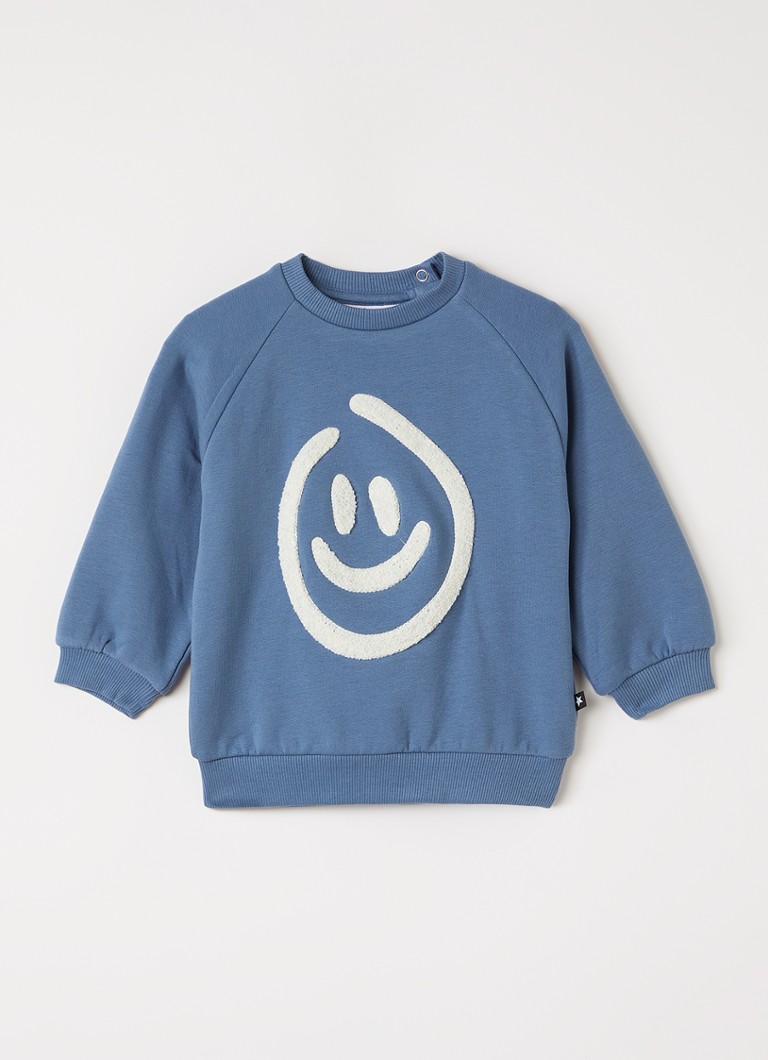 Molo Jongens Disc sweater met print in de kleur Groen, maat: 18M=86