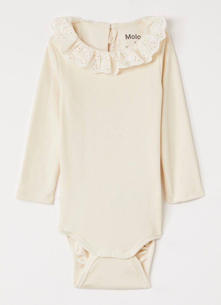 Molo Meisjes Romper met kraag in de kleur Creme, maat: 3Y=98