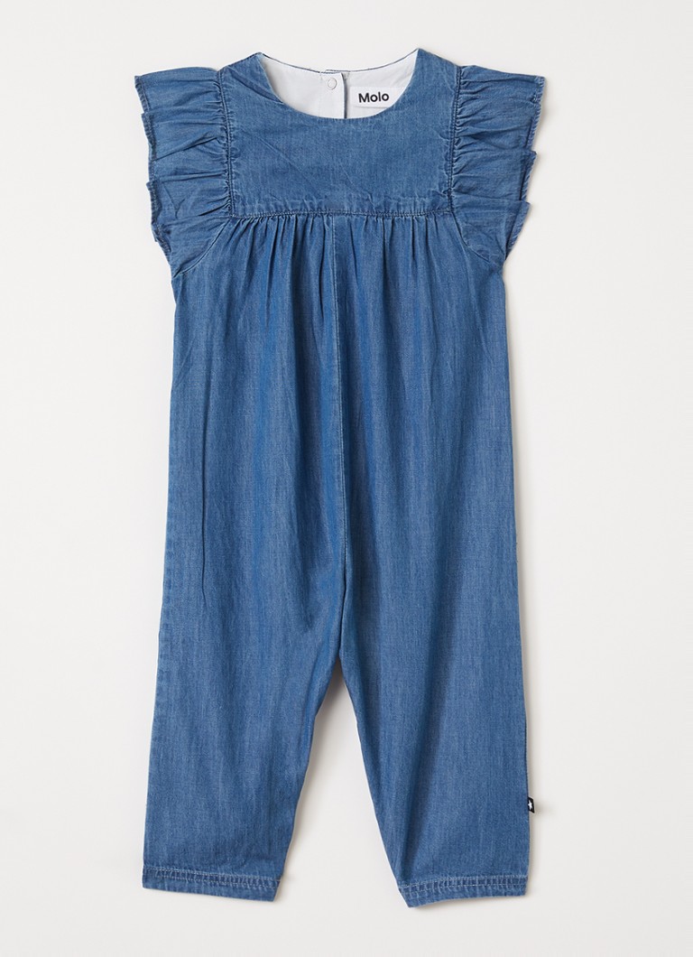 Molo Meisjes Fifi babypak van chambray in de kleur Indigo, maat: 2Y=92