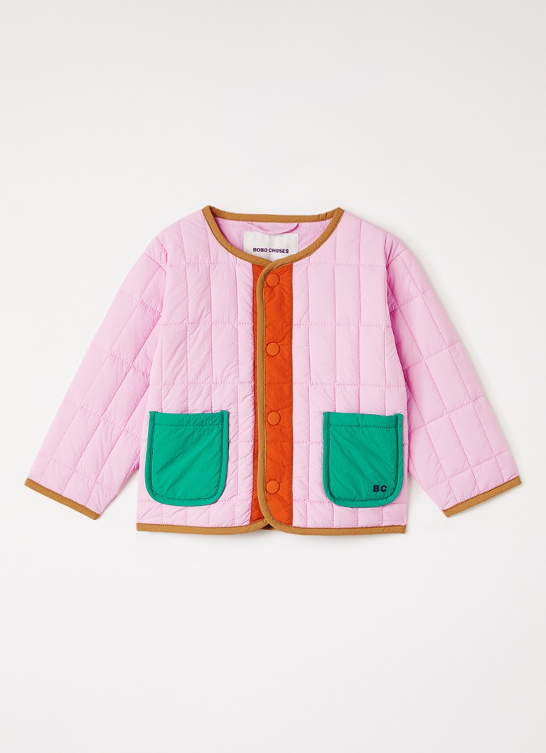 BOBO CHOSES Meisjes Gewatteerd jack met quilt patroon in de kleur Roze, maat: 18M=86