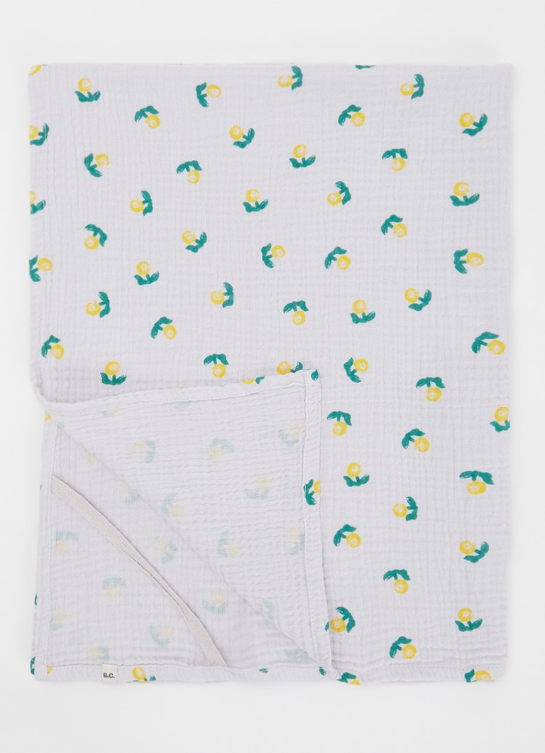 BOBO CHOSES Meisjes Stamp Bloom hydrofiele doek van katoen met bloemenprint 70 x 90 cm