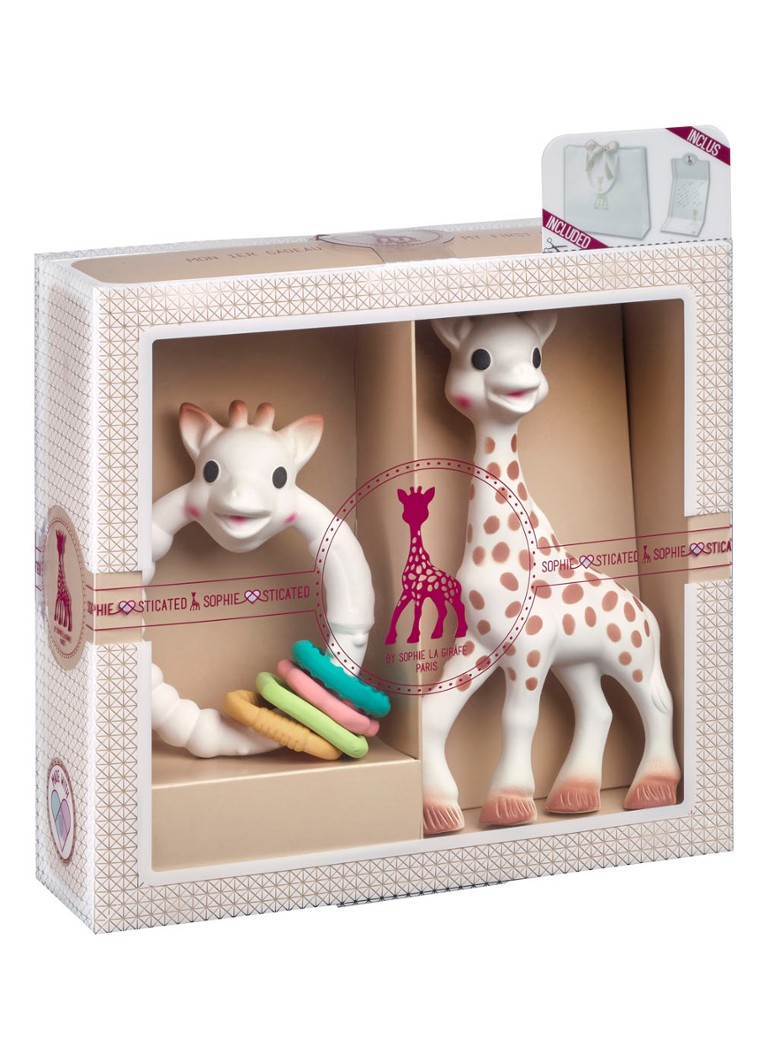 Sophie de Giraf Sophiesticated cadeauset small set van 6 in de kleur Wit, maat: 24x27x6