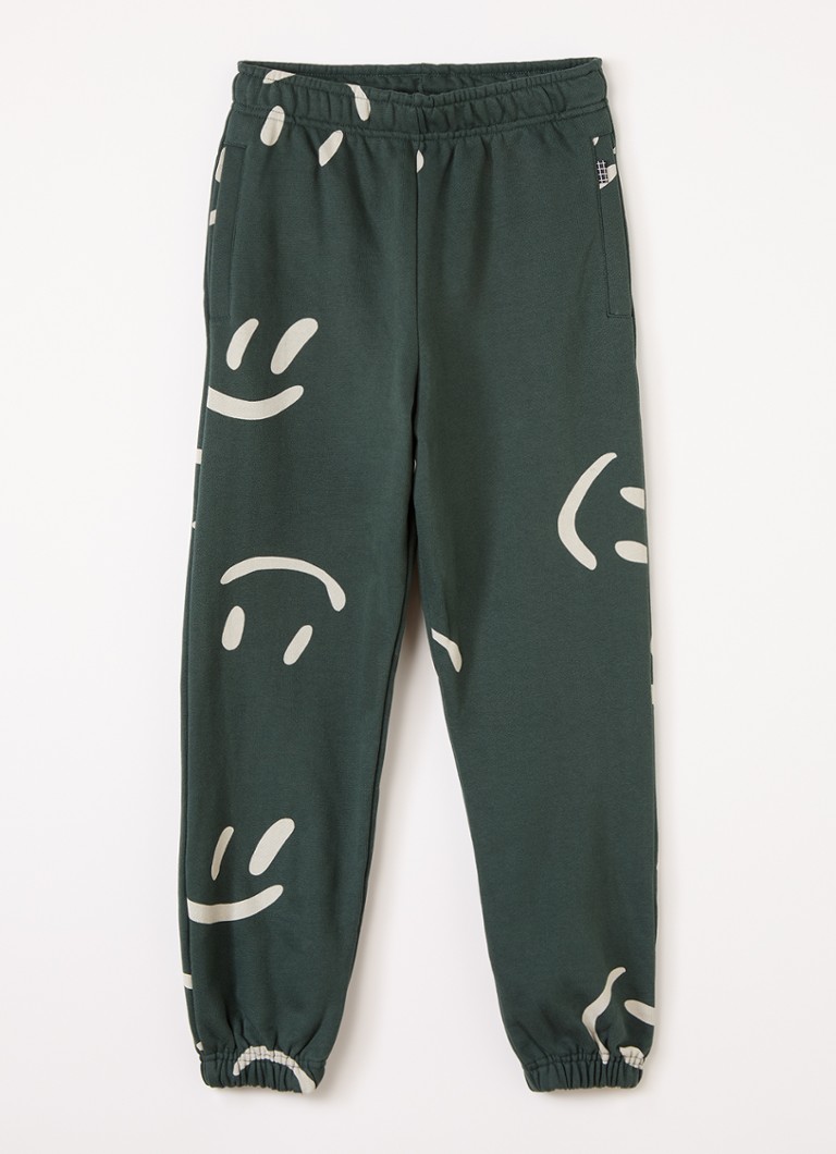 Molo Jongens Adan tapered fit joggingbroek met print in de kleur Groen, maat: 9-10Y=140
