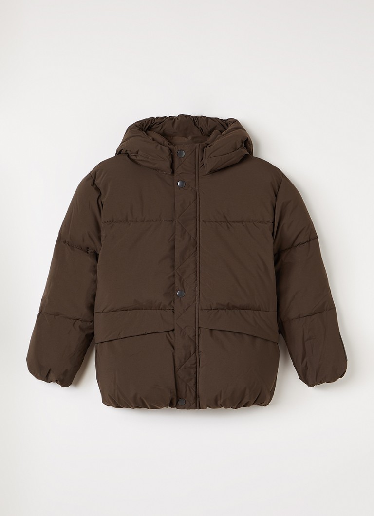 Molo Meisjes Hayden pufferjack met paspelzakken in de kleur Bruin, maat: 5-6Y=116