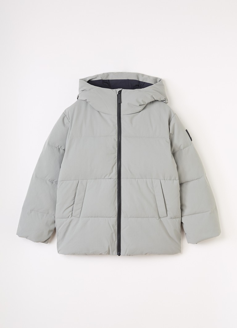Molo Jongens Hilo pufferjack met capuchon in de kleur Grijs, maat: 13-14Y=164
