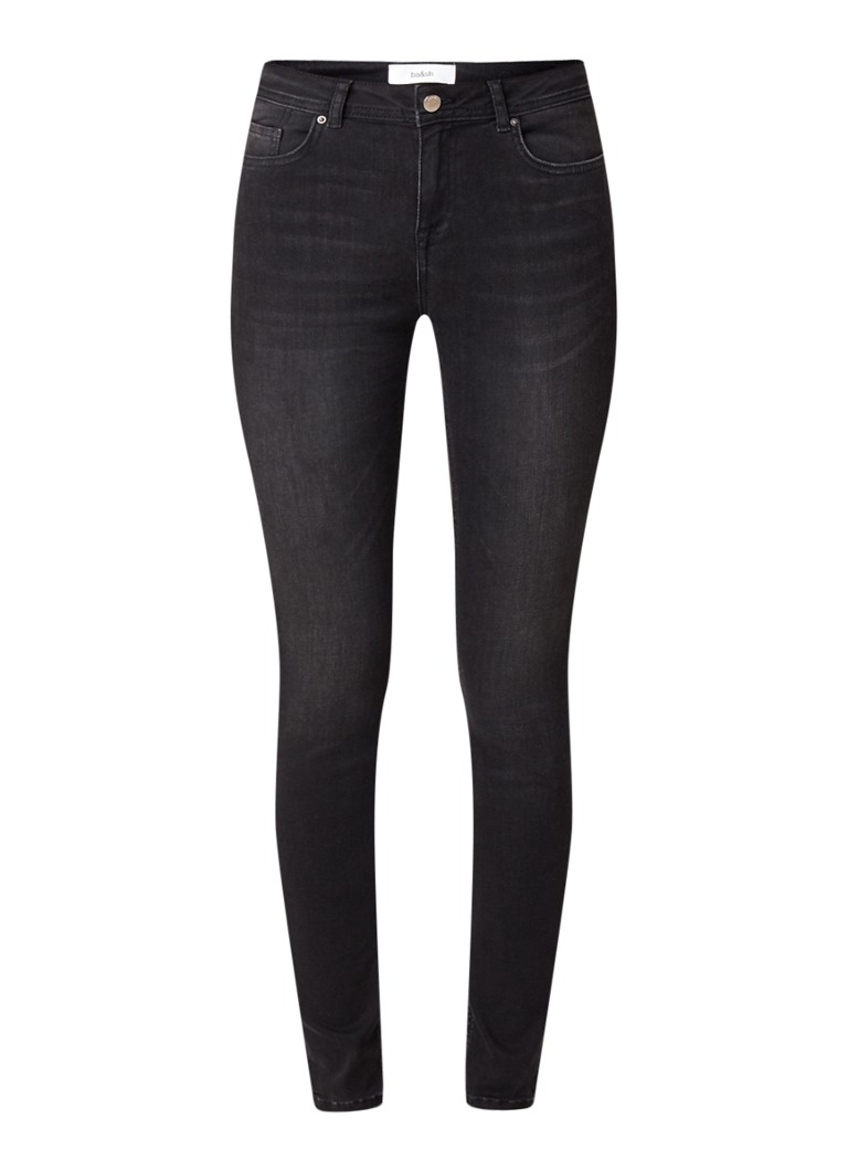 Ba&sh Dames Aimi mid waist skinny jeans in de kleur Zwart