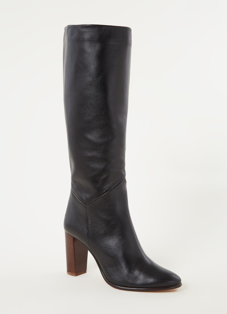 Ba&sh Dames Ciry laars van leer in de kleur Zwart