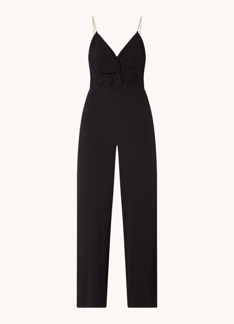 Ba&sh Dames Fifi wide fit jumpsuit met rugdecolleté en kettingdetail in de kleur Zwart