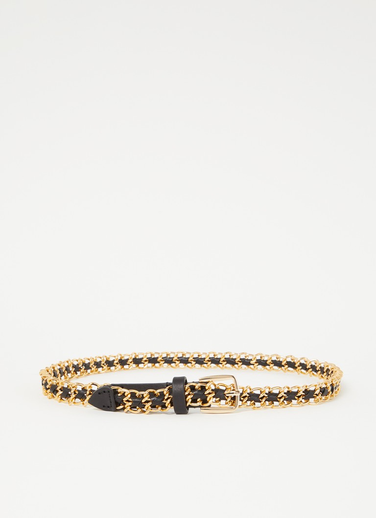 Ba&sh Dames Brooke schakelriem met leren details in de kleur Goud