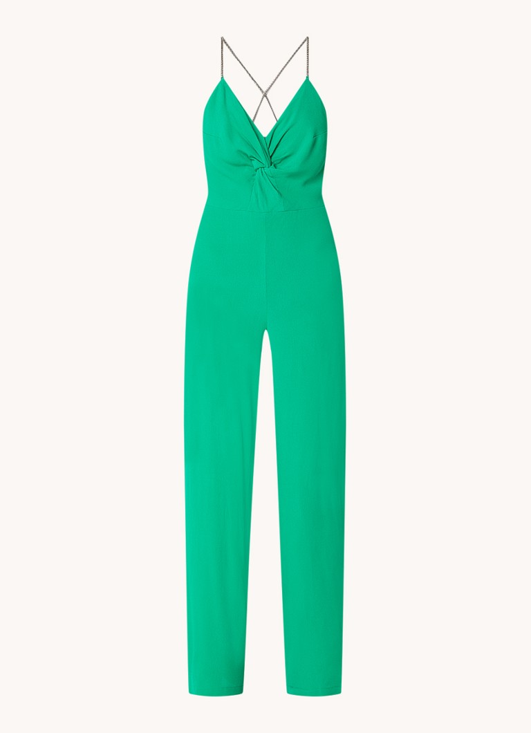 Ba&sh Dames Fifia loose fit jumpsuit met rugdecolleté in de kleur Groen