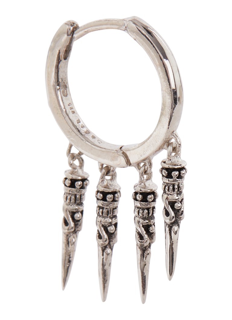 Ba&sh Dames Okinawa oorring met hanger in de kleur Zilver