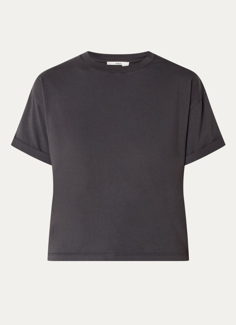 Ba&sh Dames Rosie T-shirt met ronde hals in de kleur Donkergrijs