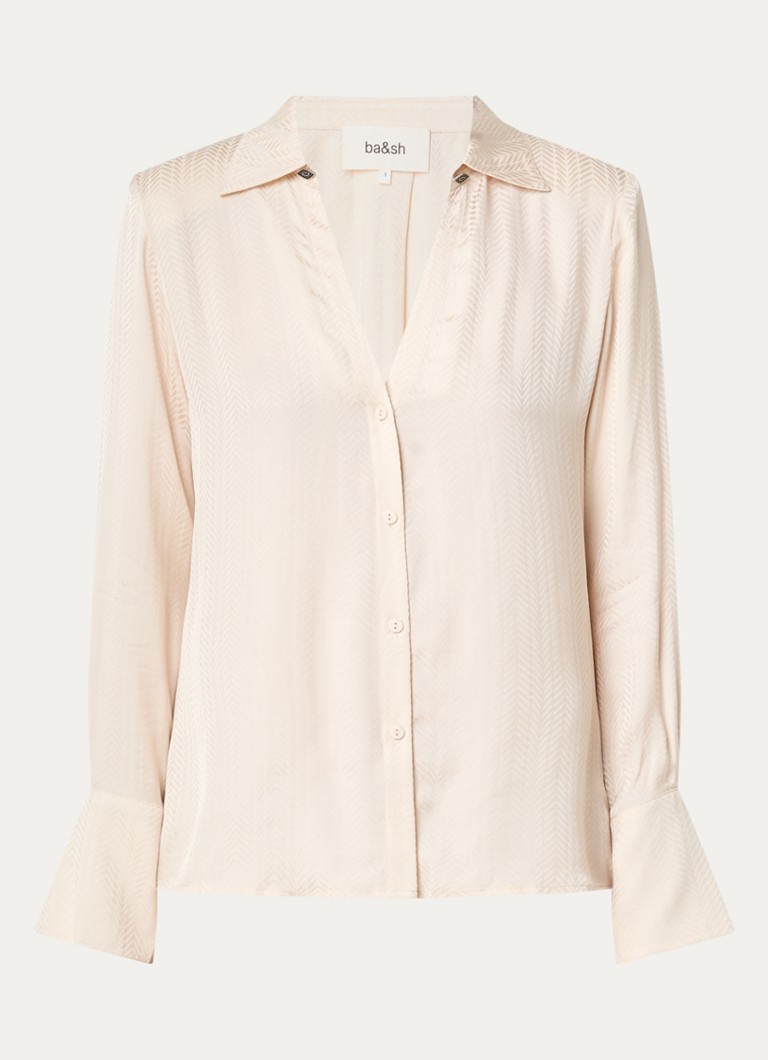 Ba&sh Dames Netsey blouse met schoudervulling in de kleur Beige