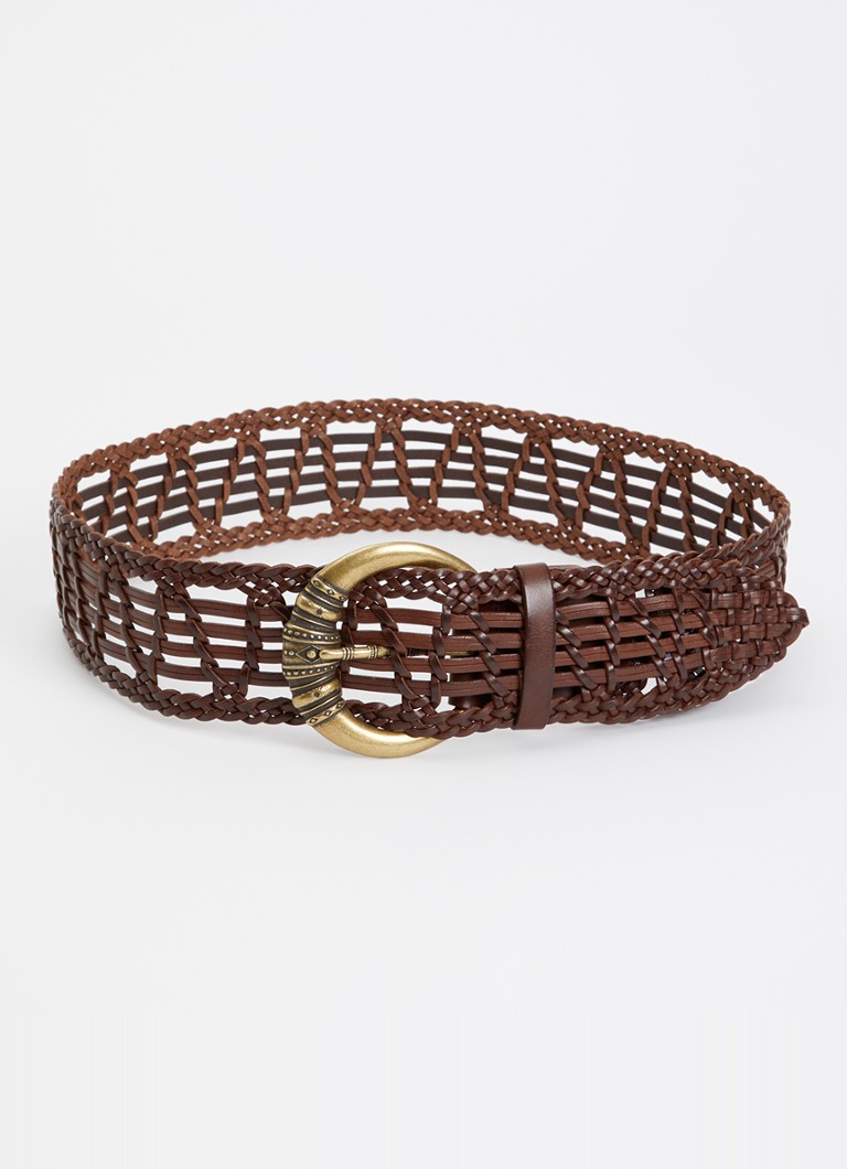 Ba&sh Dames Blemence riem van leer in de kleur Bruin